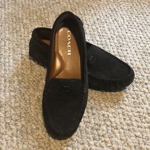 Coach slip ons, dark gray, like new